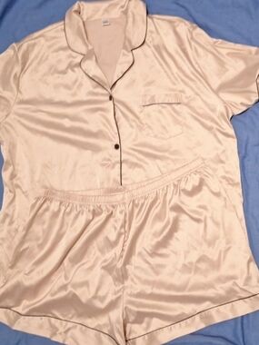 SWOMOG Womens Silk Satin Pajamas Set